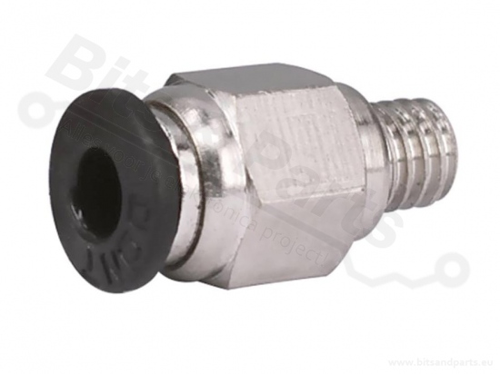 Pneufit met rechte koppeling PC4-M6 4mm